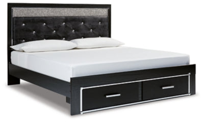 Kaydell King Upholstered Panel Storage Bed