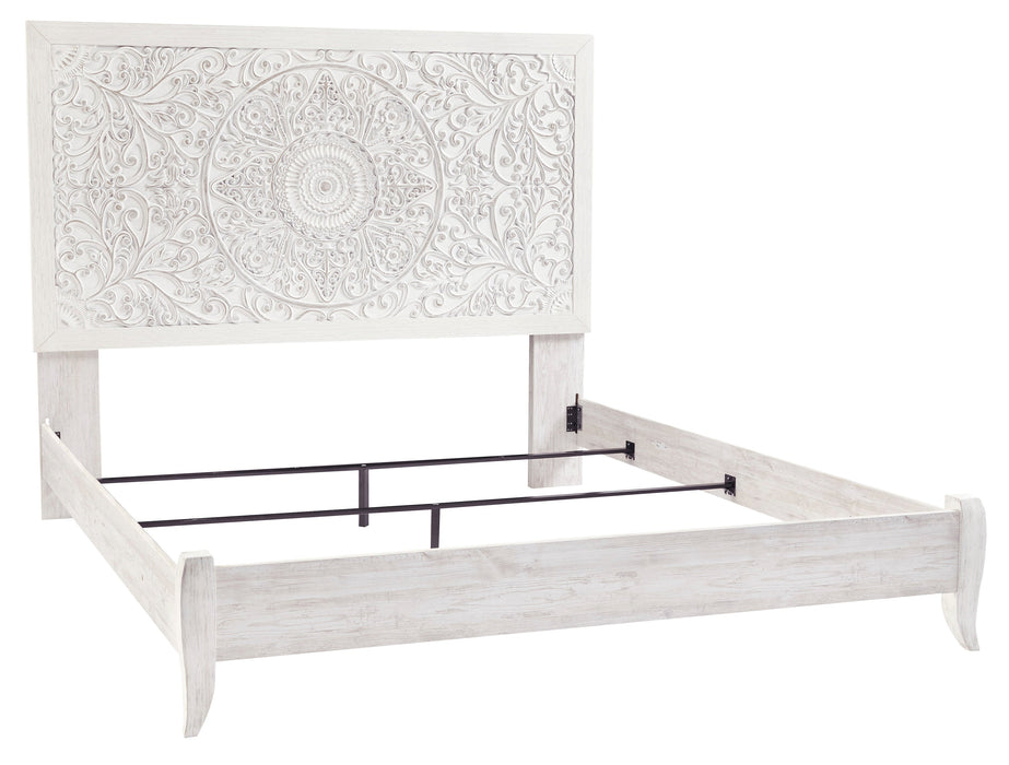 Paxberry King Bed - Whitewash - Furniture Depot (6241436598445)