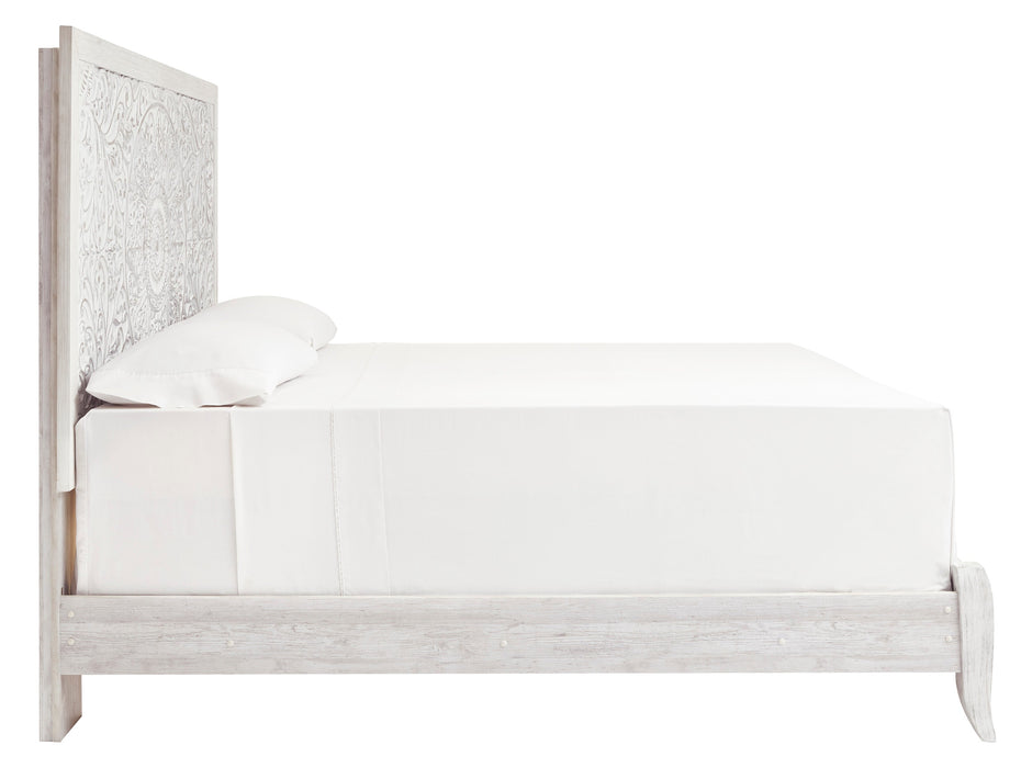 Paxberry King Bed - Whitewash - Furniture Depot (6241436598445)