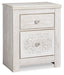 Paxberry Two Drawer Night Stand- Whitewash - Furniture Depot (3694747779125)