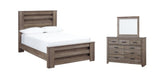 Zelen Full Panel Bed, Dresser and Mirror