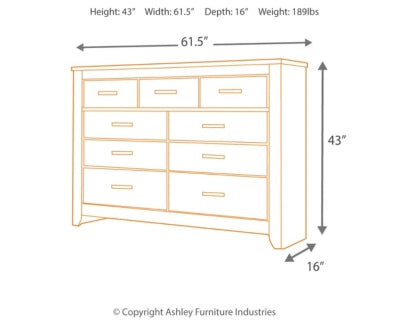 Zelen Queen Panel Bed and Dresser