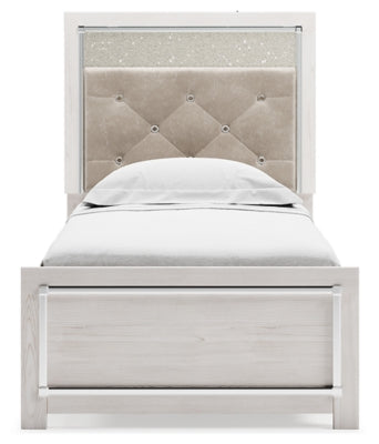 Altyra Twin Panel Bed  (White)