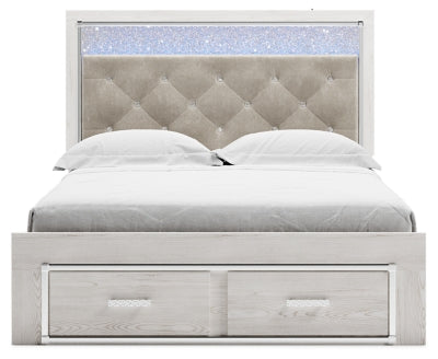 Altyra Queen Upholstered Storage Bed  (White)