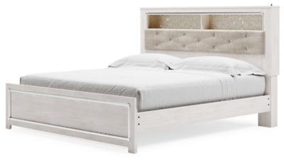 Altyra King Panel Bookcase Bed   (White)