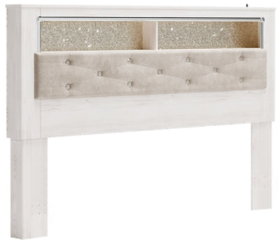 Altyra King Bookcase Headboard, Dresser and Mirror (White)