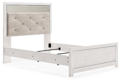 Altyra Full Panel Bed, Dresser, Mirror and Nightstand (White)