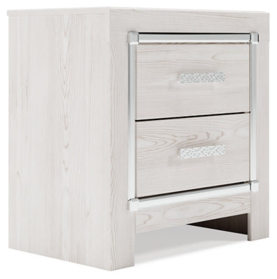 Altyra Full Panel Bed, Dresser, Mirror and Nightstand (White)