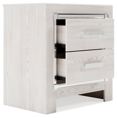 Altyra Full Panel Bed, Dresser, Mirror and Nightstand (White)