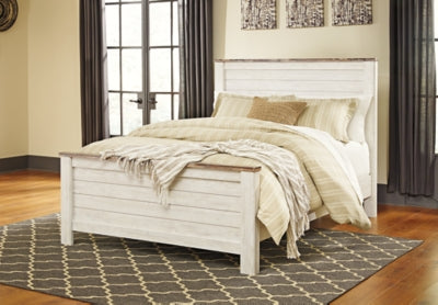 Willowton Queen Panel Bed, Dresser, Mirror and 2 Nightstands