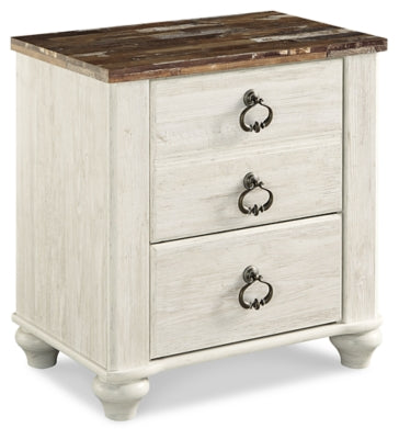 Willowton King Panel Bed, Dresser, Mirror, Chest and 2 Nightstands