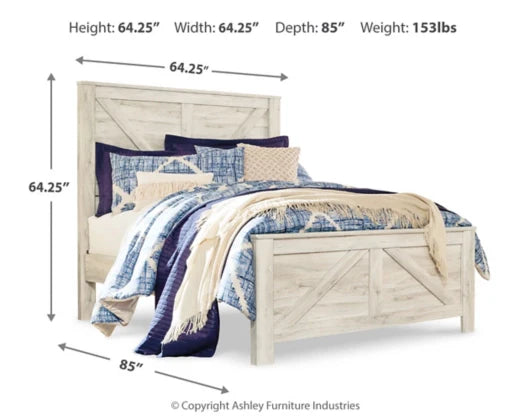 Bellaby Cross Back Panel Bed - Queen