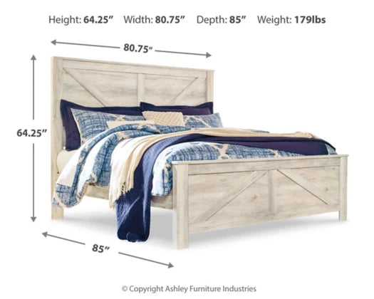 Bellaby Cross Back Panel Bed - King