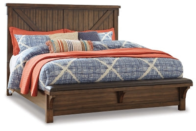 Lakeleigh King Panel Bed with Upholstered Bench