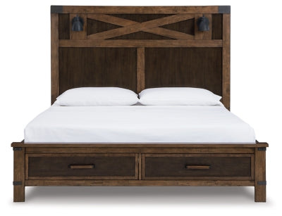 Wyattfield King Panel Bed with Storage