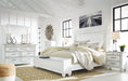 Kanwyn King Panel Bed with Storage, Dresser and Mirror