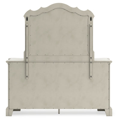 Arlendyne Queen Upholstered Bed, Dresser and Mirror