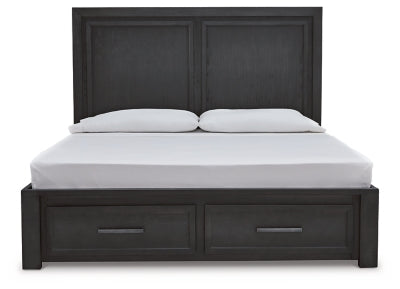 Foyland King Panel Storage Bed