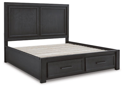 Foyland King Panel Storage Bed