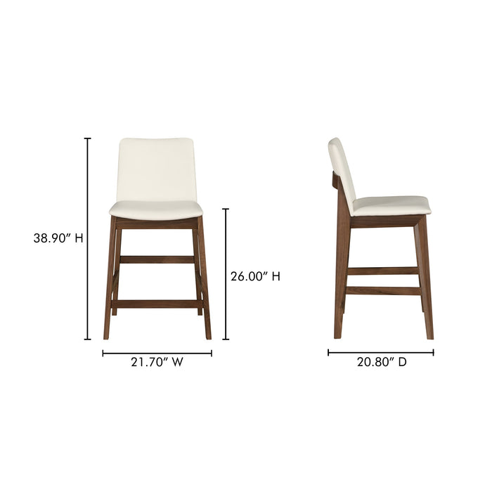 Deco Counter Stool White PVC