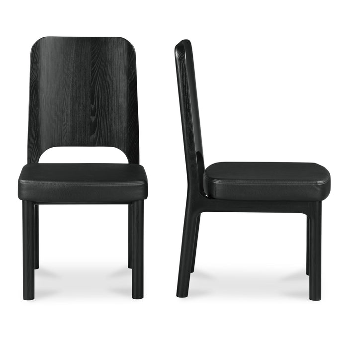 Kerr Dining Chair Vegan Leather Black-Set Of Two