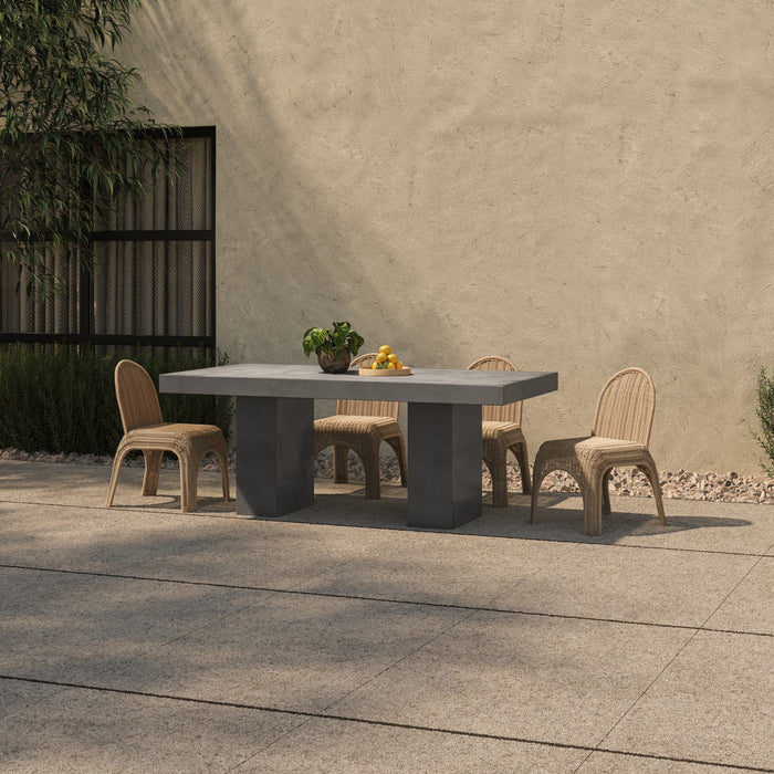 Antonius Outdoor Dining Table Dark Grey