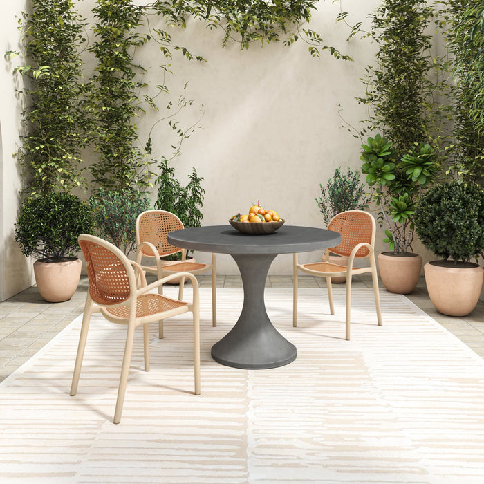 Isadora Outdoor Dining Table Dark Grey