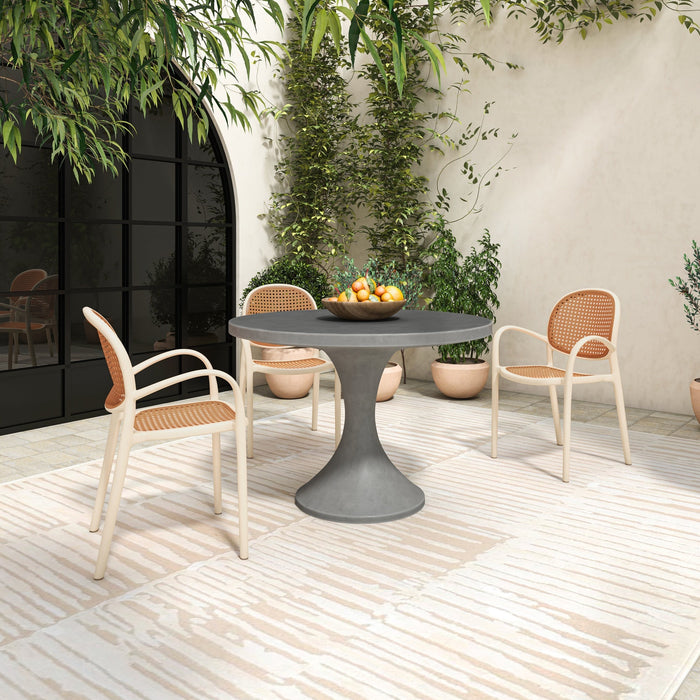 Isadora Outdoor Dining Table Dark Grey