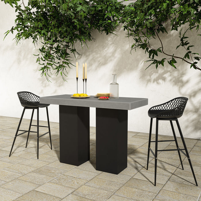 Lithic Outdoor Bar Table Dark Grey