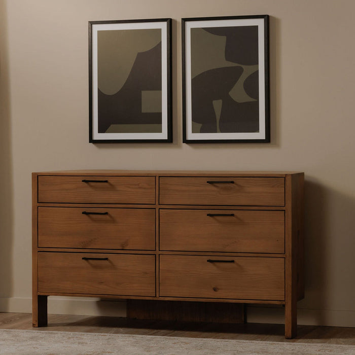 Lachlan 6 Drawer Dresser Brown