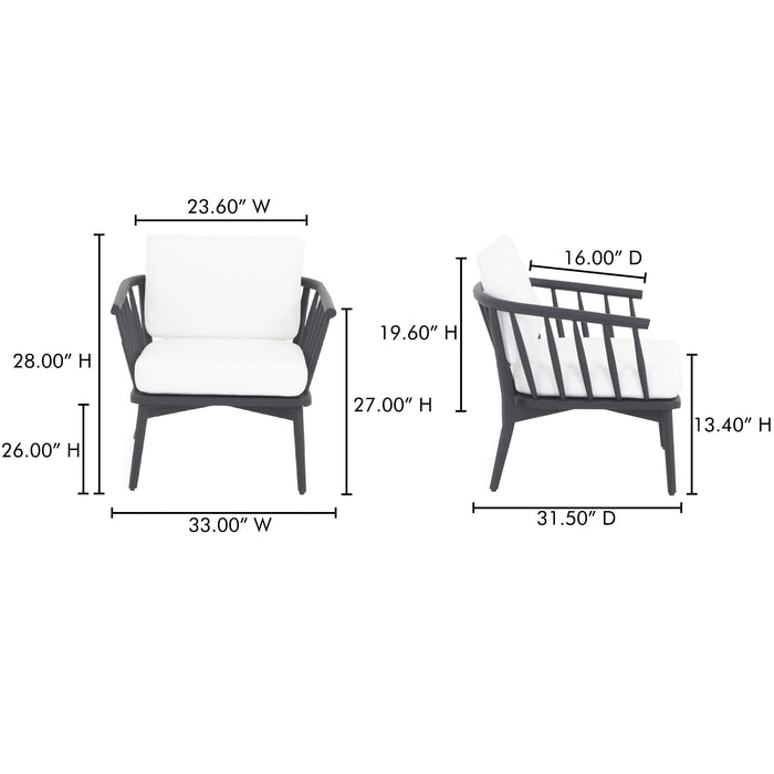 Wren Outdoor Lounge Chair Warm White