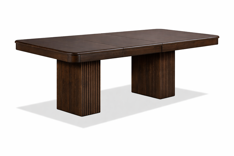 Lotus Double Wood Pedestal Dining Table Collection