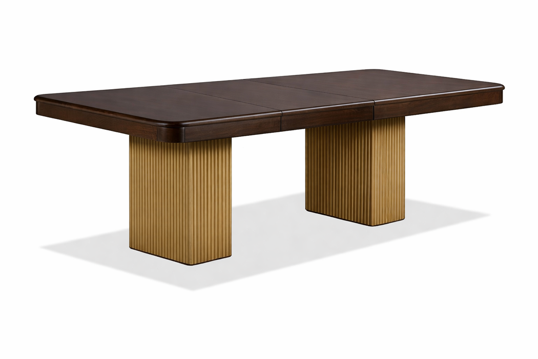 Lotus Double Metal Pedestal Dining Table Collection
