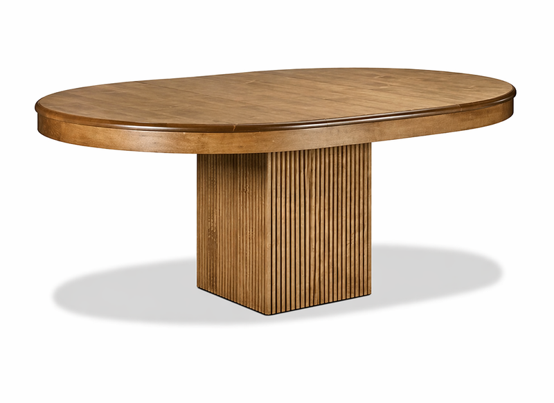 Lotus Single Wood Pedestal Dining Table Collection