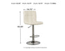 Bellatier Tall UPH Swivel Barstool(2/CN) - Furniture Depot (6152116994221)