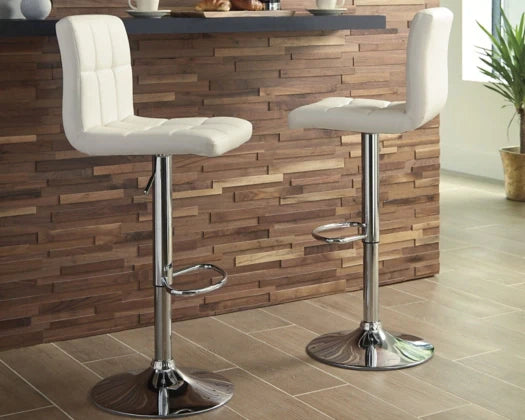 Bellatier Tall UPH Swivel Barstool(2/CN) - Bone (set of 2)