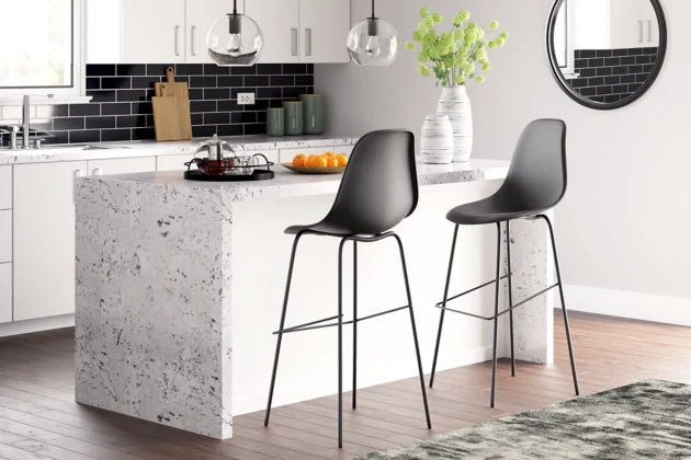 Forestead Bar Height Barstool (Set of 2) - Black