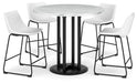 Centiar Counter Height Dining Table and 4 Barstools