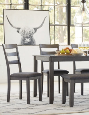 Bridson Dining Table and Chairs with Bench (Set of 6)