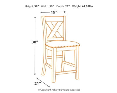 Caitbrook Counter Height Dining Table and 4 Barstools