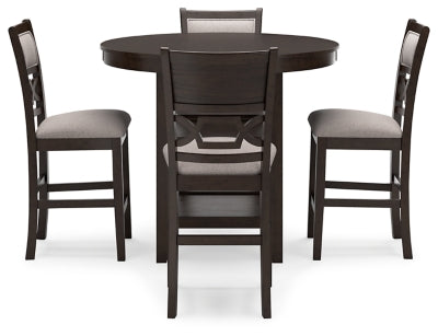 Langwest Counter Height Dining Table and 4 Barstools (Set of 5)