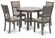 Wrenning Dining Table and 4 Chairs (Set of 5)