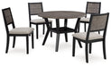 Corloda Dining Table and 4 Chairs (Set of 5)