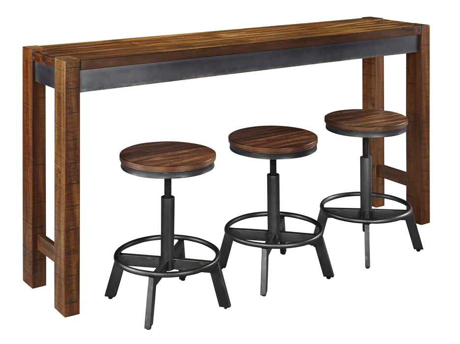 Torjin Long Counter Table and 3 stools (4 Pc Set) - Furniture Depot (4584590082150)