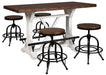 Valebeck Counter Table with x4 Swivel Barstool - Furniture Depot (6183479771309)