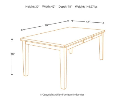 Ralene Dining Table and 4 Chairs and Bench