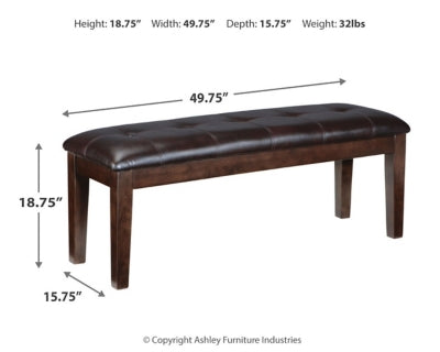 Haddigan Dining Table with 4 Chairs and Bench