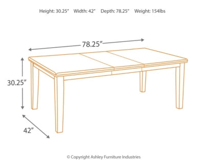 Haddigan Dining Table with 4 Chairs and Bench