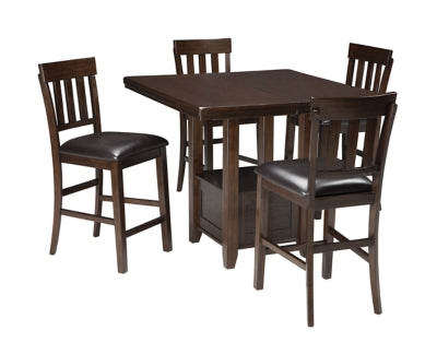 Haddigan Counter Height Dining Table with 4 Barstools