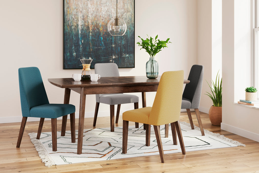 Lyncott Dining Table and 4 Chairs (chair colour option)